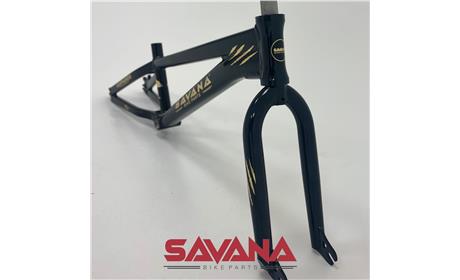 KIT QUADRO E GARFO SAVANA BMX RACE 21 XL PRETO