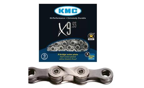 CORRENTE FINA KMC 9V X-9.93 CROMADA FINA 3/32 EXTRA FORTE