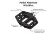 PEDAL ABSOLUT MIXIEER WILD FLAT NYLON PARAFUSO AÇO — foto 4