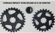COROA IMPACT OVNI SPLINE ( BY IMPACT ) 28 DENTES PRETA — foto 2