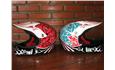 CAPACETE GTK FULL FACE VERMELHO ou AZUL / BRANCO — foto 1