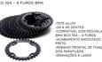 COROA NT IMPACT 4 FUROS BCD 104mm 34 a 45 DENTES — foto 1