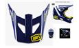 PALA CAPACETE 100% STATUS MIDNIGT METEOR AZUL ESCURO — foto 1