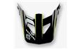 PALA CAPACETE 100% STATUS D-DAY YELLOW PRETO BRILHANTE — foto 2