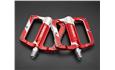 PEDAL ROCKBROSS PLATAFORMA ROLETADO ALUM. VERMELHO/BRANCO — foto 1