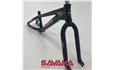 KIT QUADRO E GARFO SAVANA BMX RACE 21 XL PRETO — foto 1