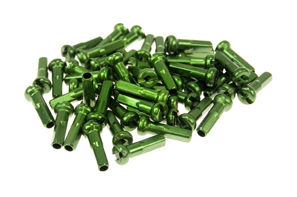 NIPPLES ALUMÍNIO 36 UNIDADES ALTO 16MM VERDE