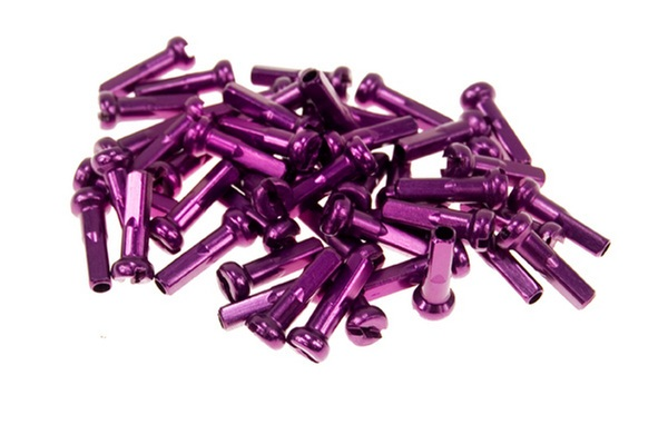 NIPPLES ALUMÍNIO 36 UNIDADES ALTO 16MM ROXO