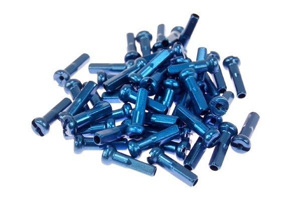 NIPPLES ALUMÍNIO 36 UNIDADES ALTO 16MM AZUL