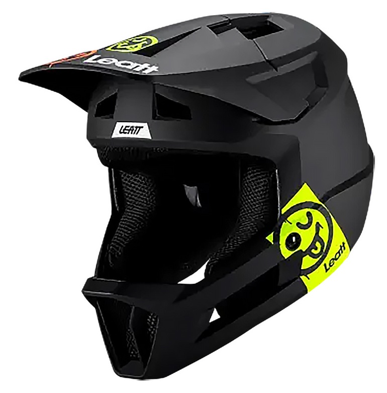 CAPACETE FULL FACE LEATT GRAVITY 1.0 PRETO INFANTIL
