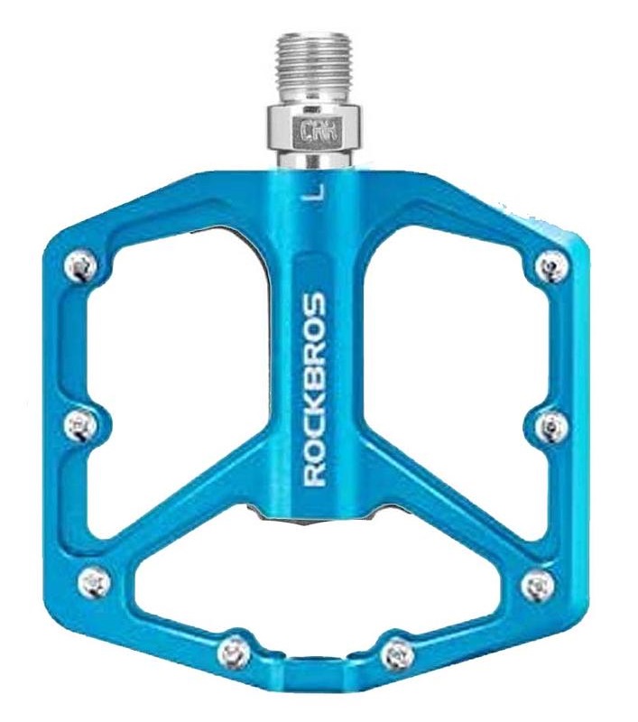 PEDAL ROCKBROSS PLATAFORMA ROLETADO ALUM. AZUL