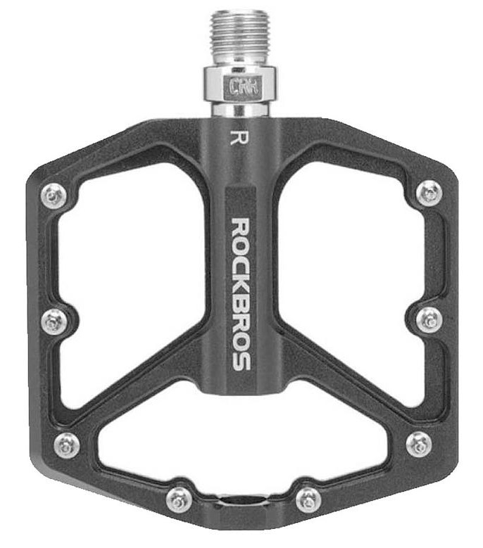 PEDAL ROCKBROSS PLATAFORMA ROLETADO ALUM. PRETO