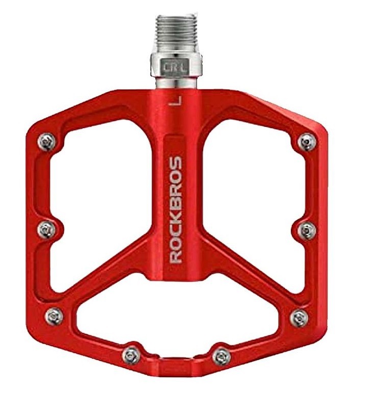 PEDAL ROCKBROSS PLATAFORMA ROLETADO ALUM. VERMELHO
