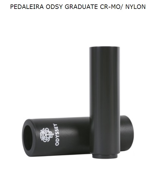 PEDALEIRA CR-MO + NYLON ODYSSEY GRADUATE 127MM / 5 PRETO