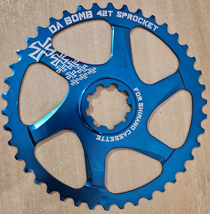 SUPER COG SPROCKETS DABOMB 1 x 10 42 DENTES AZUL